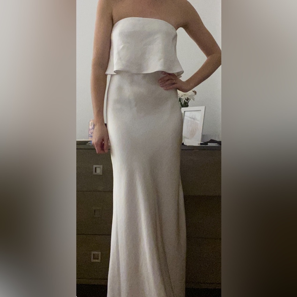 bec + bridge Strapless White Gown